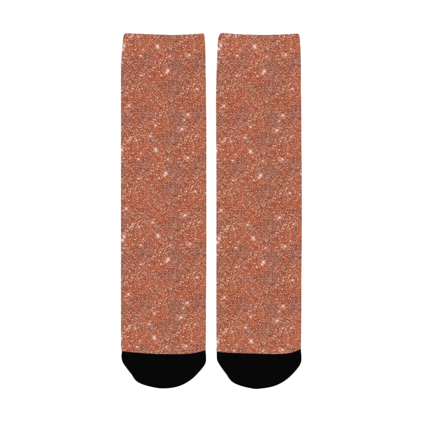 orange sparkle glitter women's crew socks – Sole Design Studio