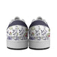 Lavender Bloom Butterfly Women's Low Top Vegan Leather Sneakers