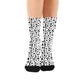 white leopard print women's crew socks – Sole Design Studio