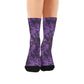 purple gothic pattern women's crew socks – Sole Design Studio