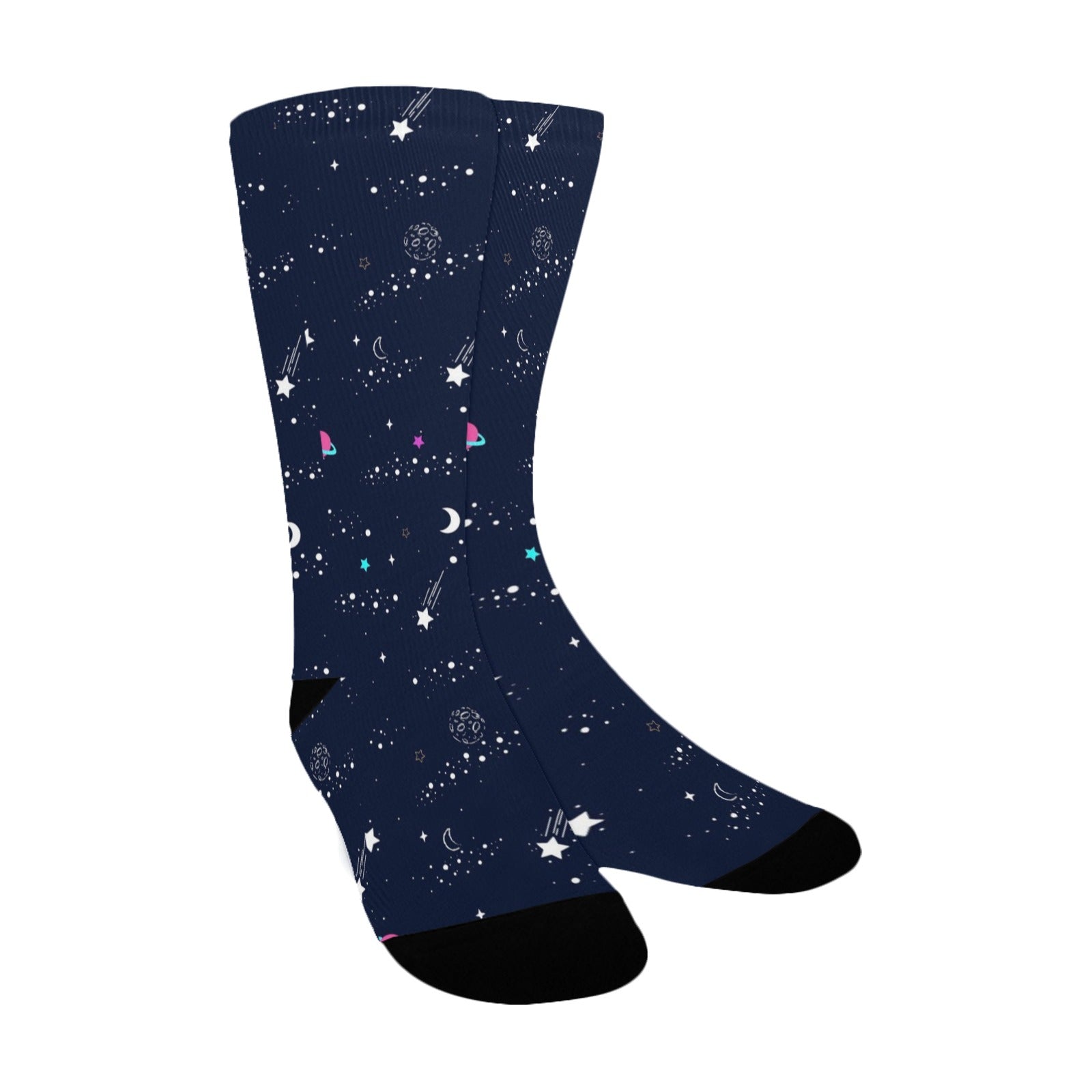 planet and star sky women's crew socks – Sole Design Studio
