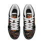 Two Chinese Dragons with Rose Flowers Vegan Leather Sneakers