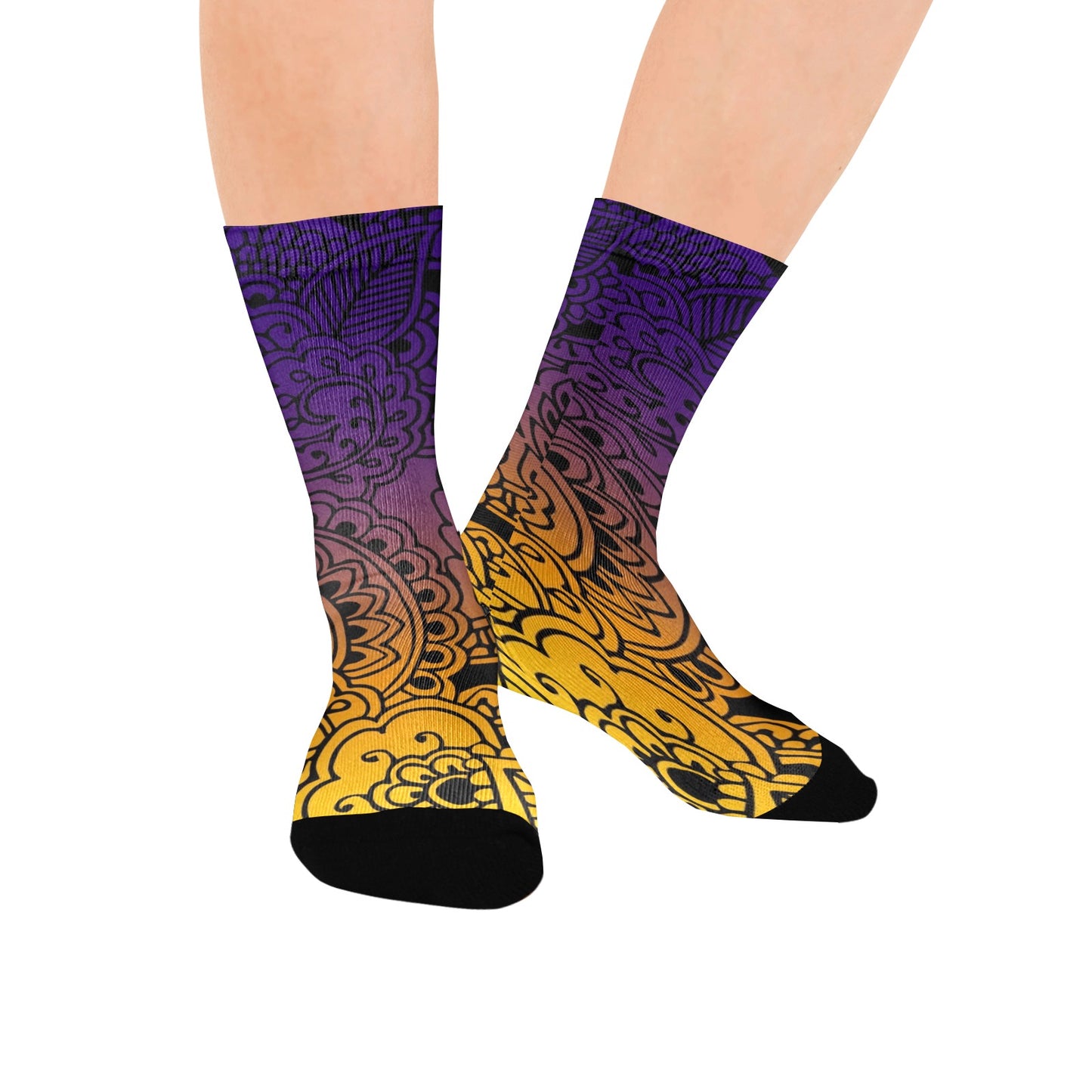 Henna Art Custom Socks - Custom Socks for Women Made in USA