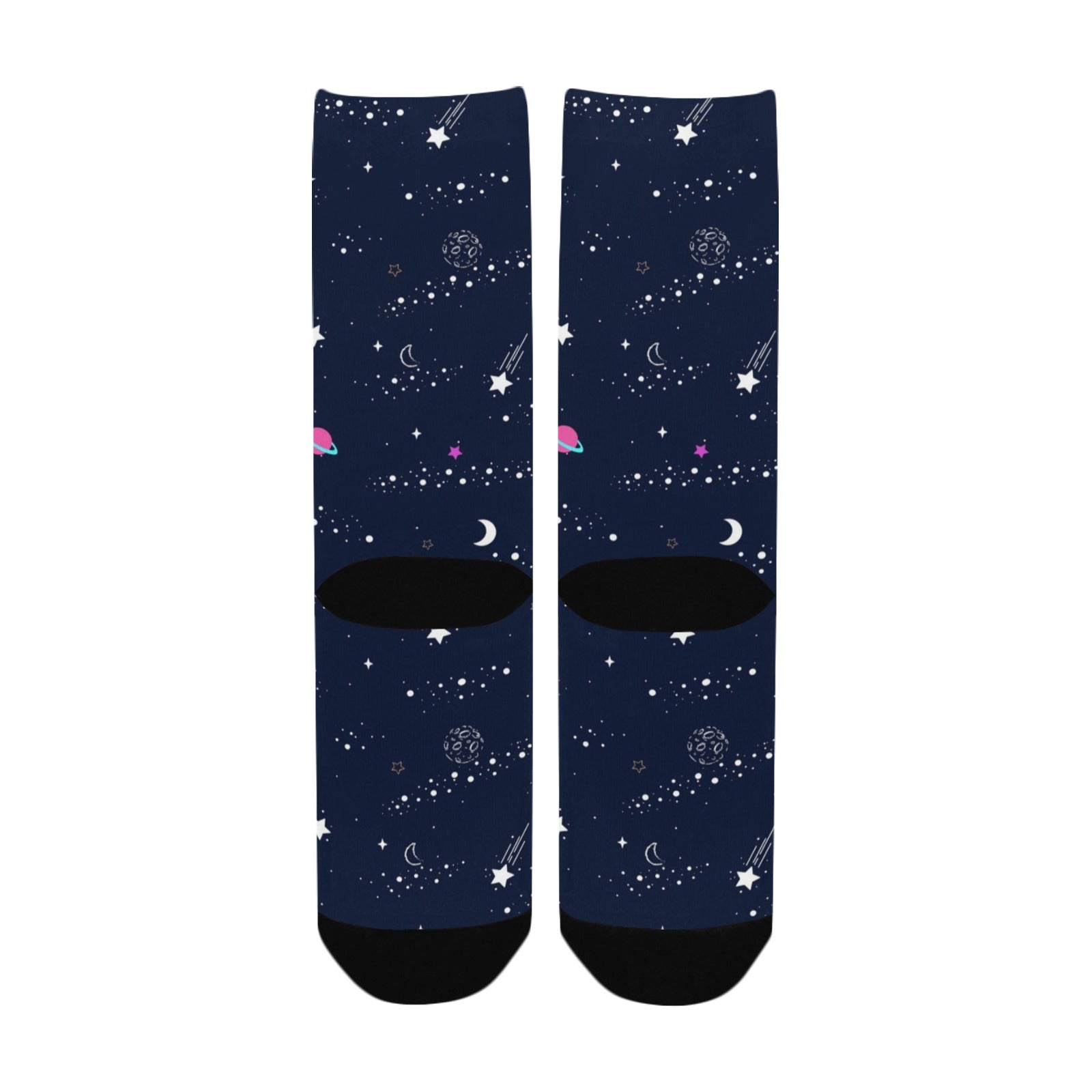 planet and star sky women's crew socks – Sole Design Studio
