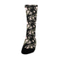 Black Floral Pattern Socks - Custom Socks for Women Made in USA