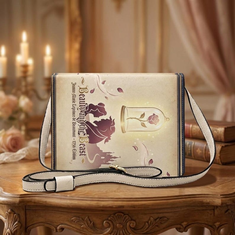 beauty and the beast book-shaped crossbody bag book-shaped crossbody bag vegan leather – Sole Design Studio