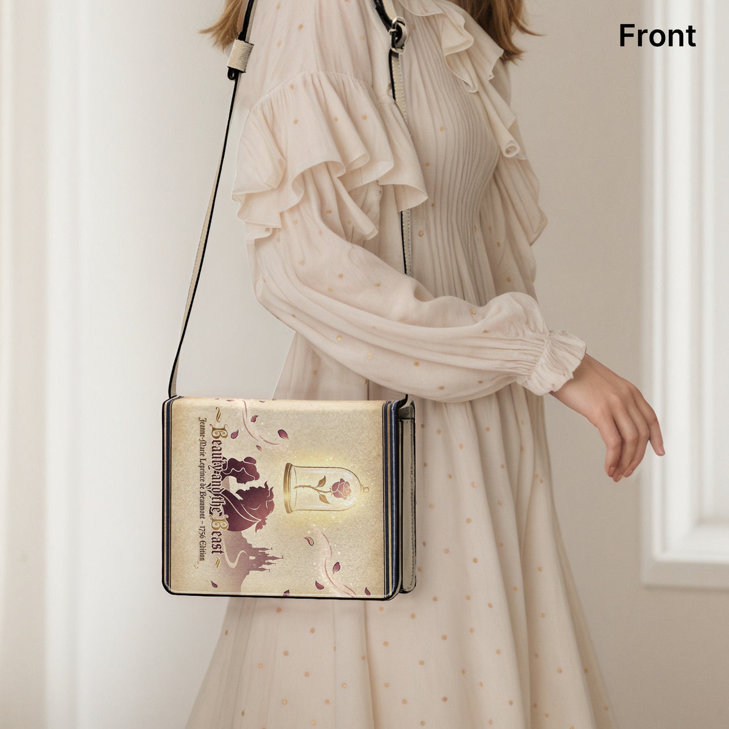 beauty and the beast book-shaped crossbody bag literary crossbody bag for women – Sole Design Studio
