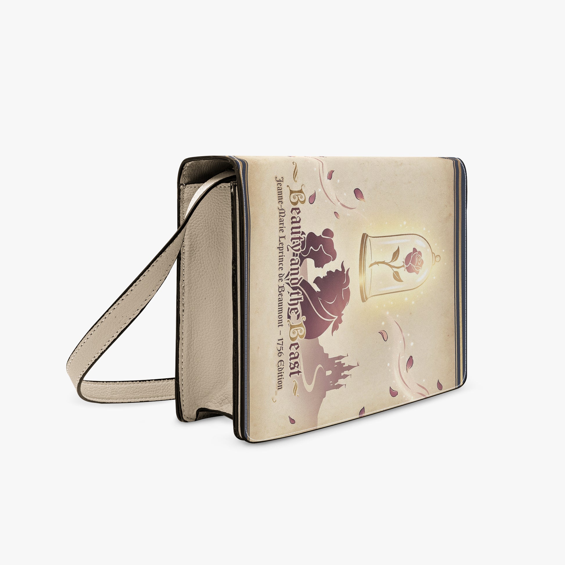 beauty and the beast book-shaped crossbody bag women's literary handbag vegan leather – Sole Design Studio