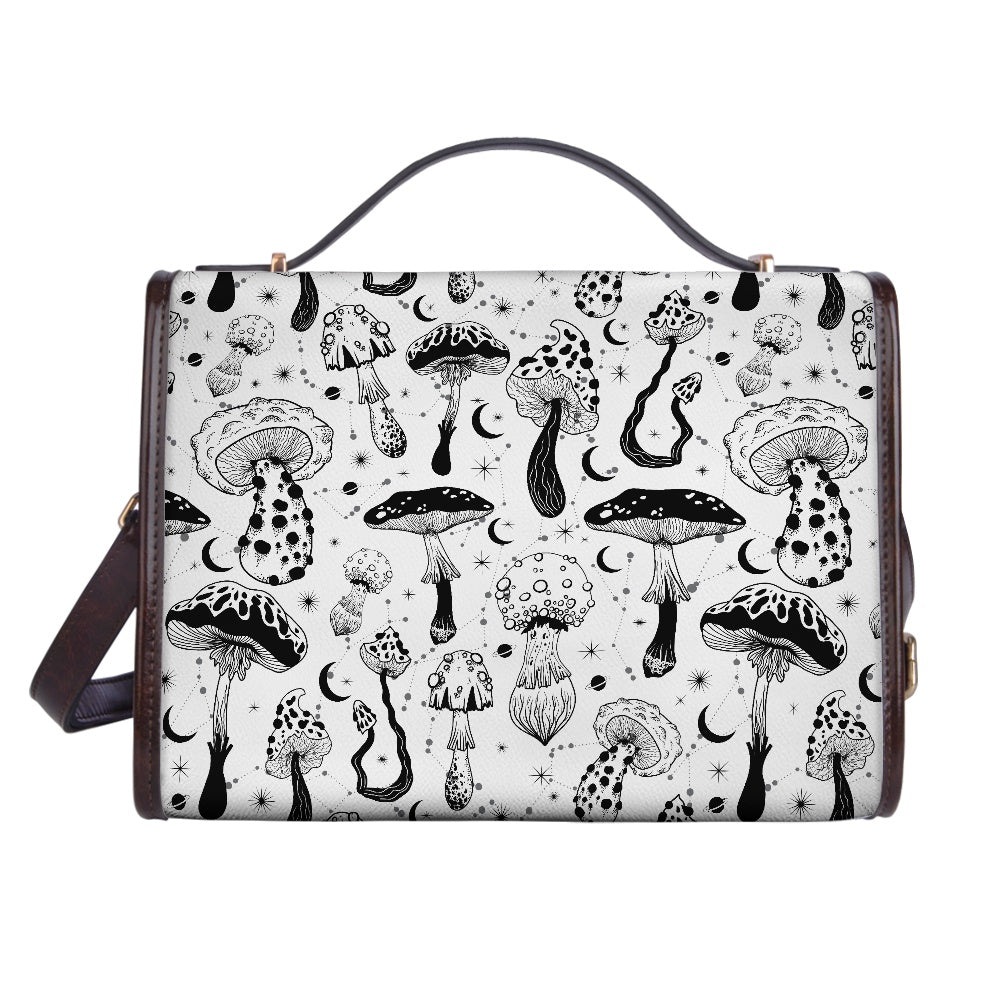 Black White Mushrooms Women's Handbag