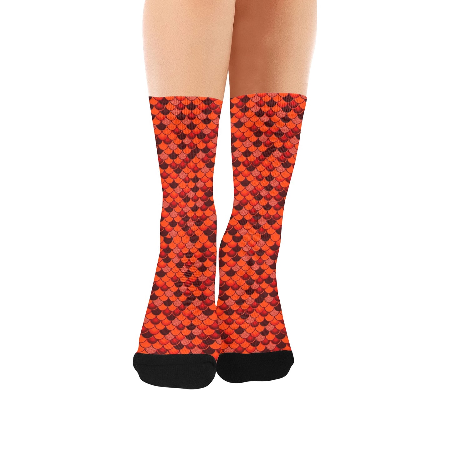 red animal print women's crew socks – Sole Design Studio