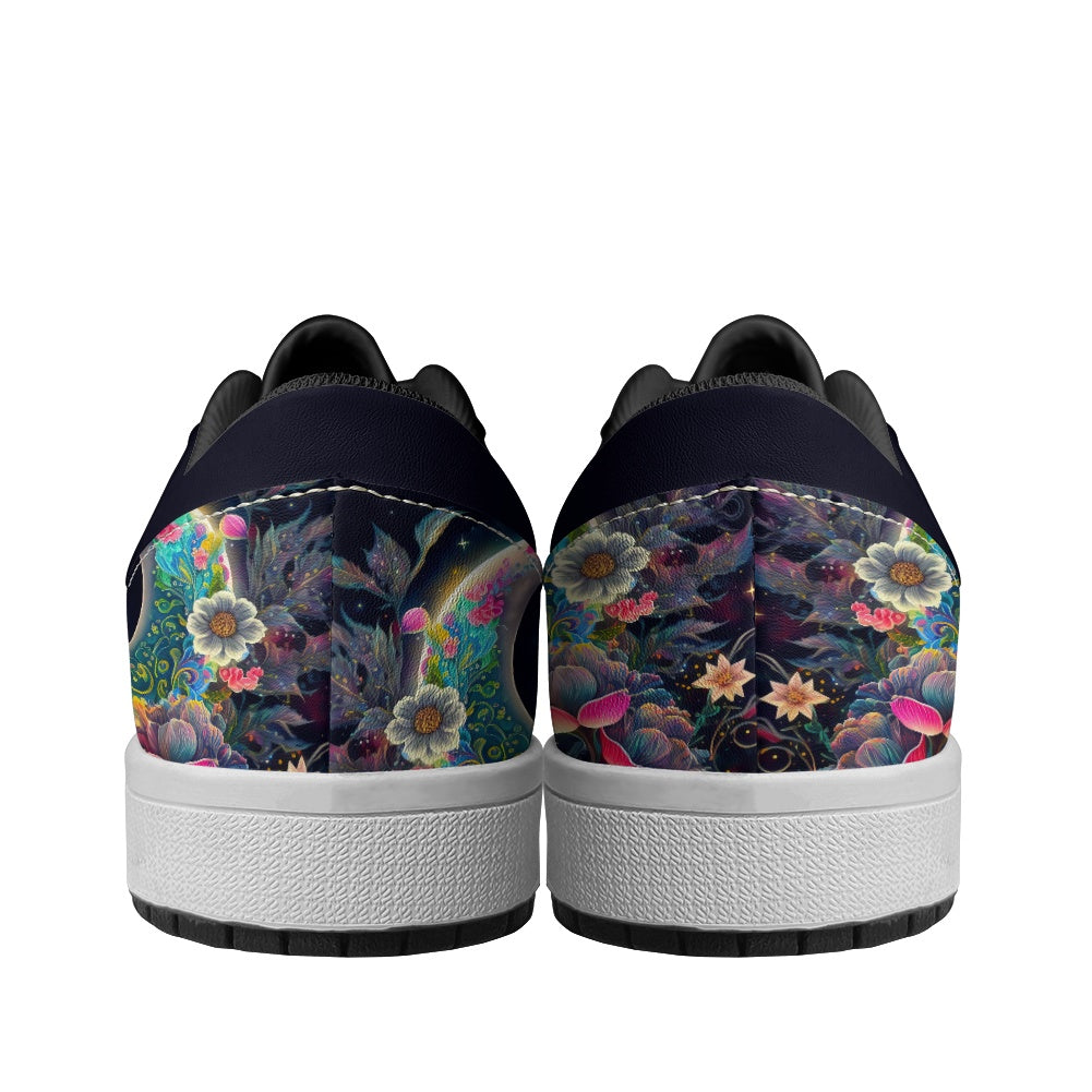 Sleepy Garden Women's Low Top Vegan Leather Sneakers