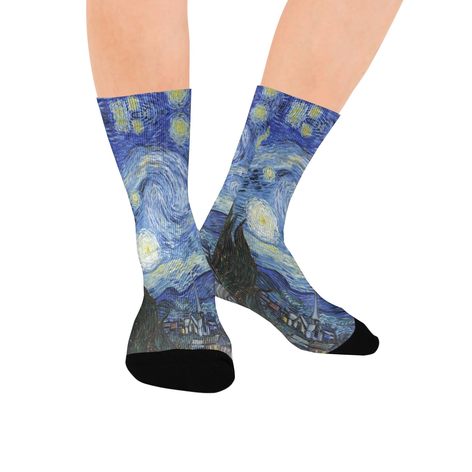 vincent van gogh's starry night women's crew socks – Sole Design Studio
