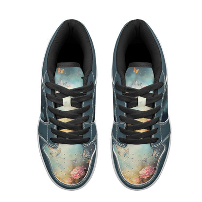 Butterfly Women's Low Top Leather Sneakers