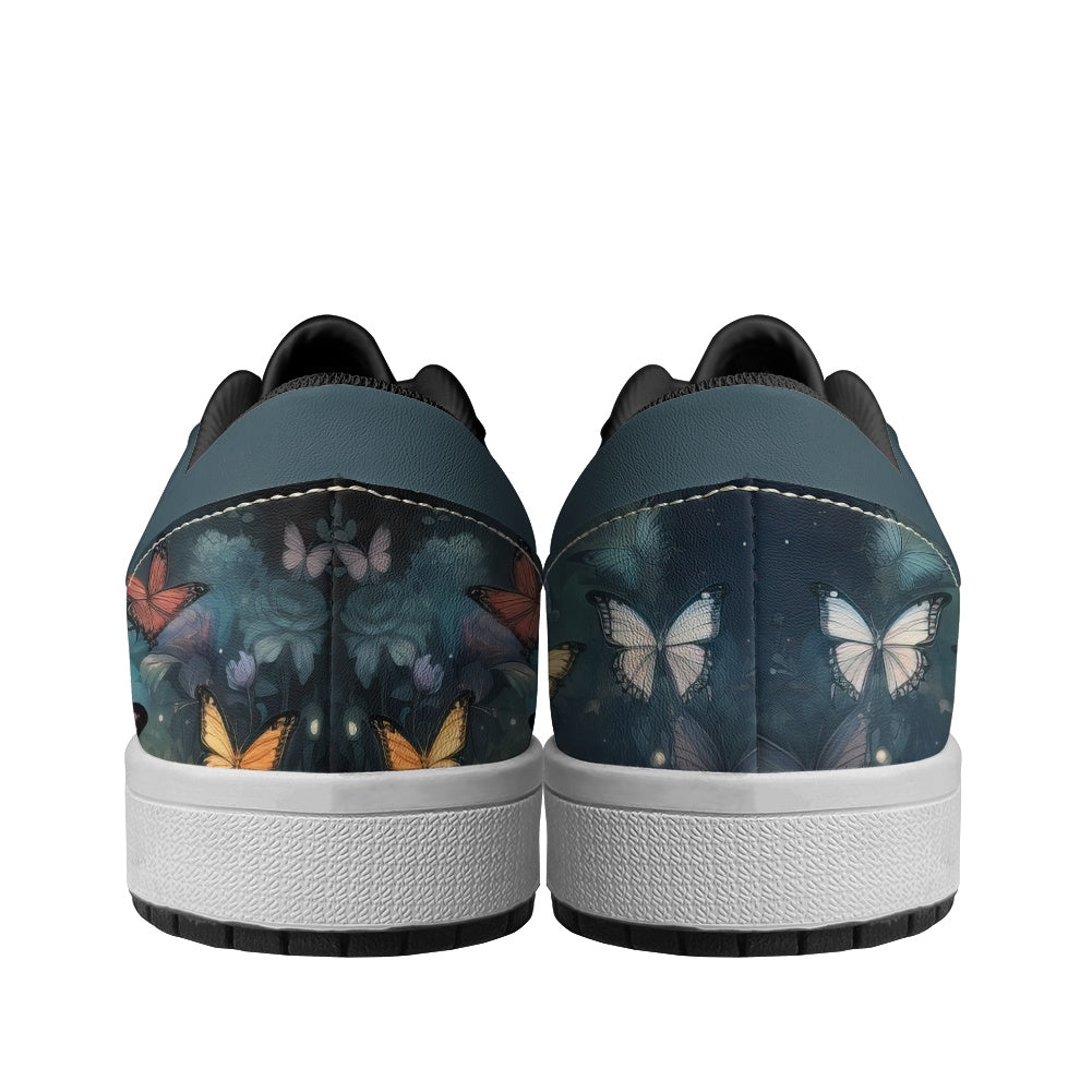 Butterfly Women's Low Top Leather Sneakers