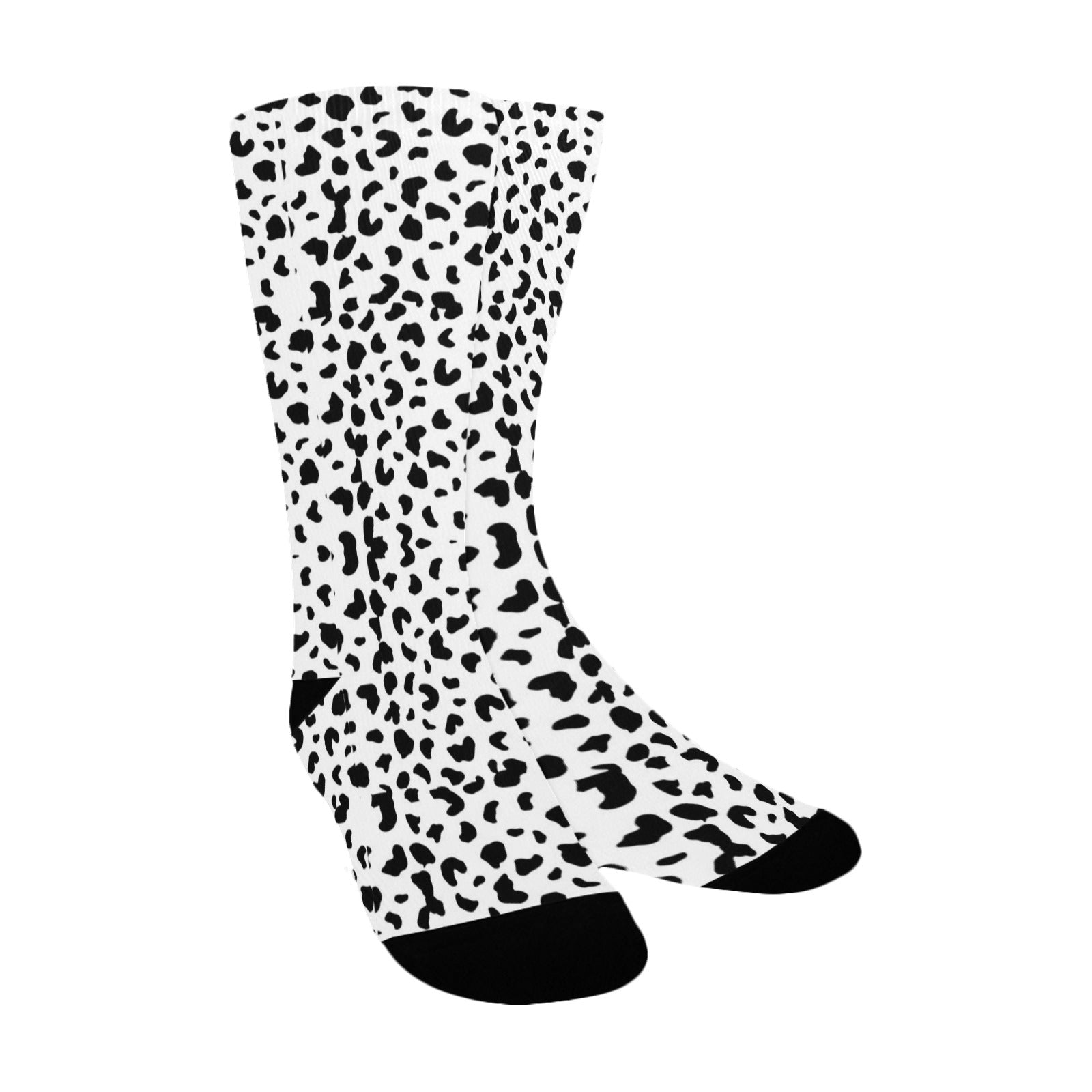 white leopard print women's crew socks – Sole Design Studio