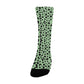 seea foam green leopard women's crew socks – Sole Design Studio