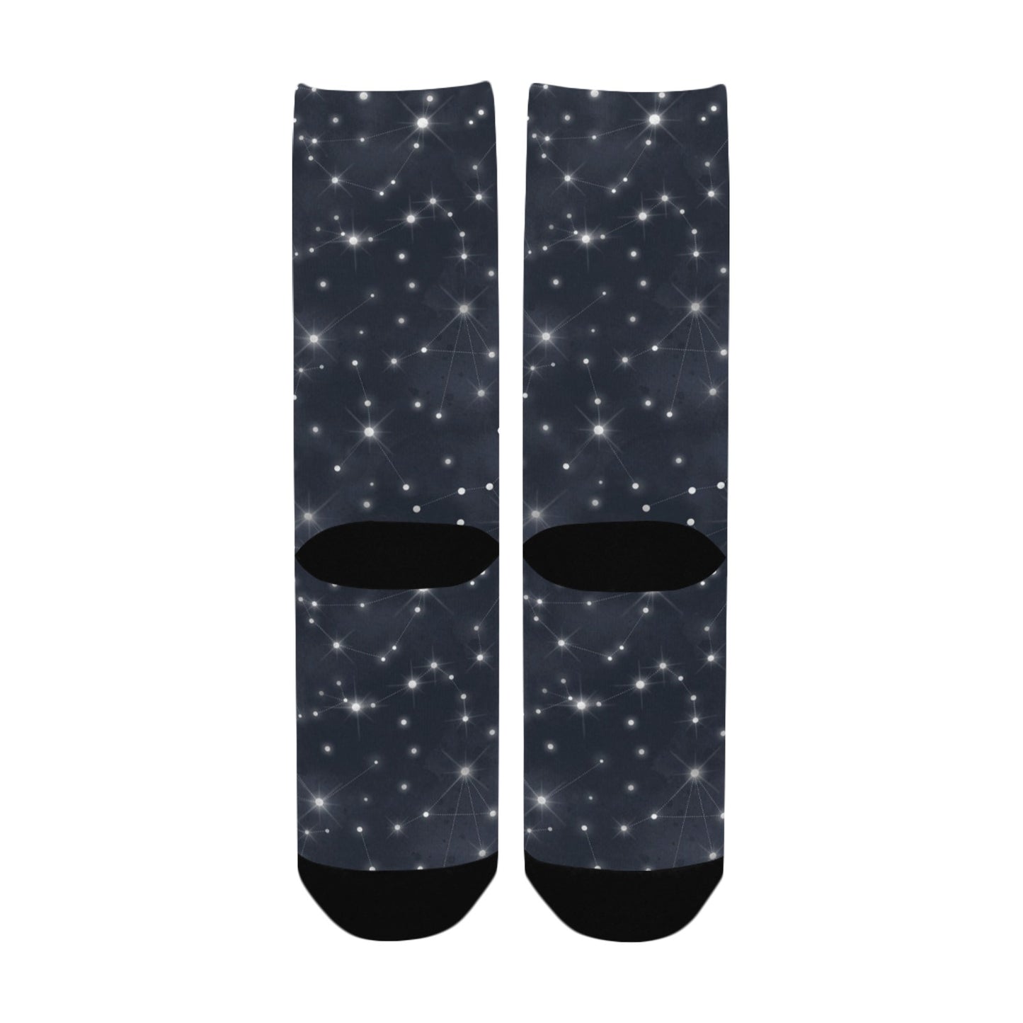 silver starry night digital women's crew socks – Sole Design Studio
