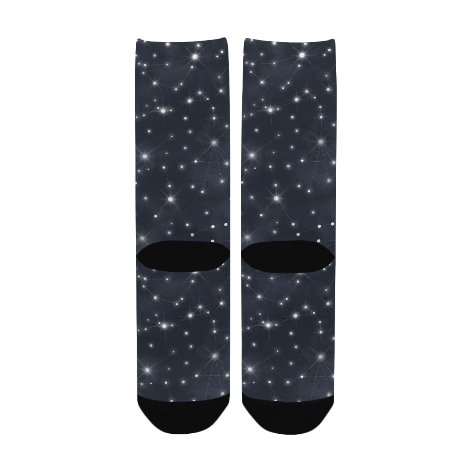 silver starry night digital women's crew socks – Sole Design Studio