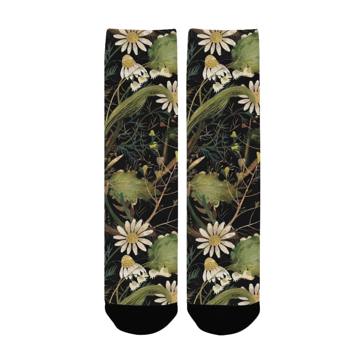 wild bloom daisy women's crew socks – Sole Design Studio