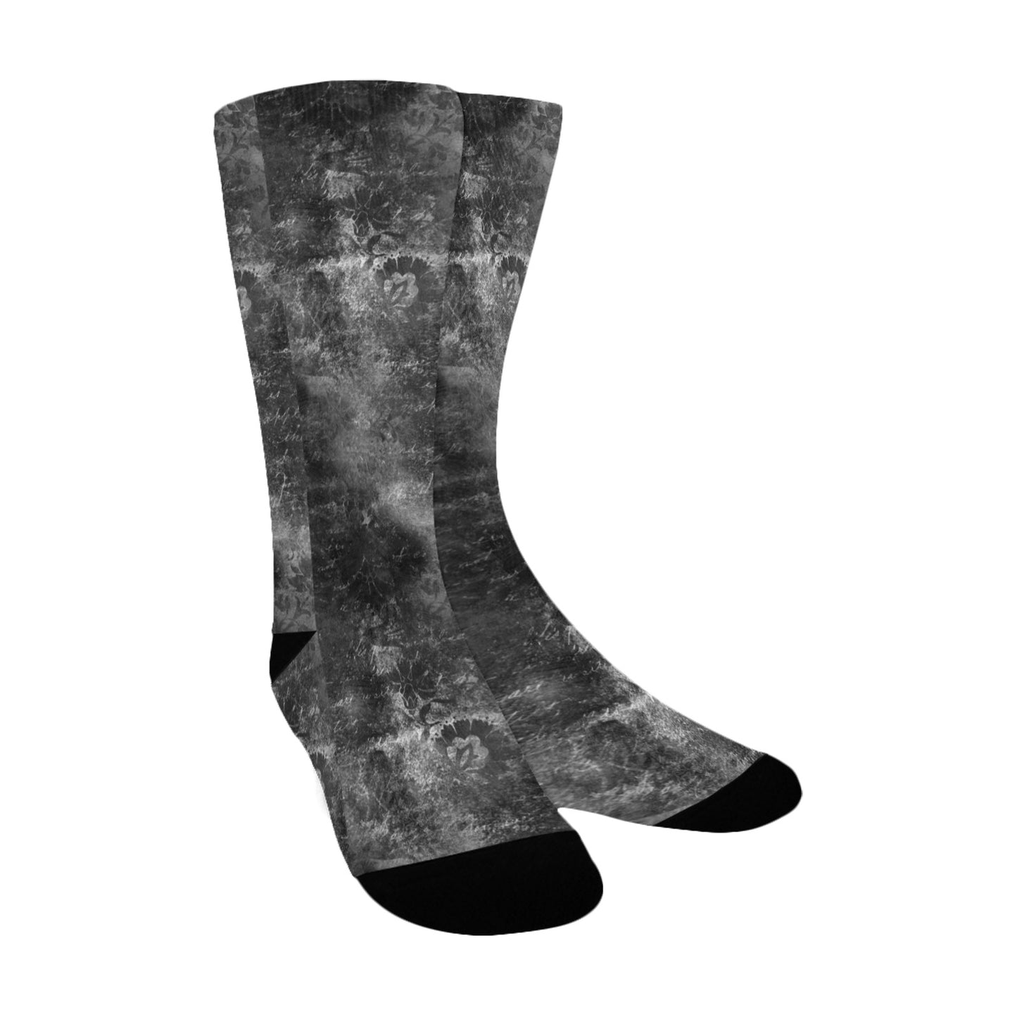 seamless distressed black women's crew socks – Sole Design Studio