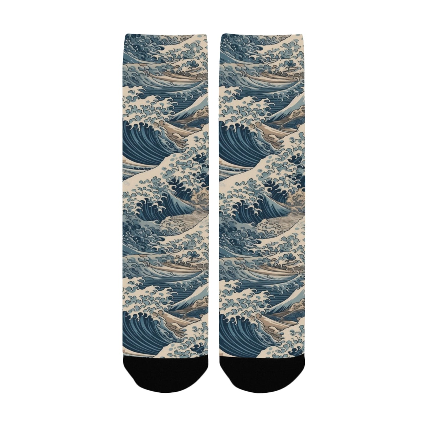 Great Wave off Kanagawa Socks - Custom Socks for Women Made in USA