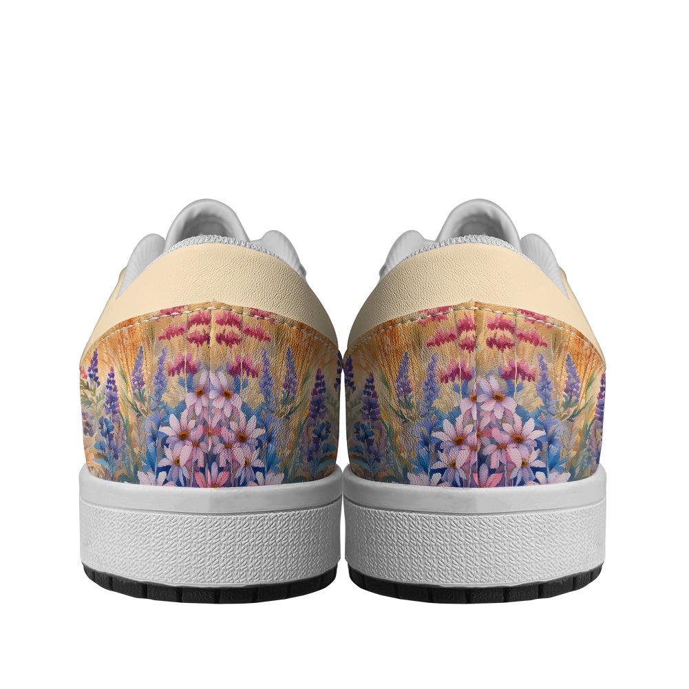 Wildflower Meadow Low Top Vegan Leather Sneakers