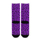Deeep Violet Leopard Print Socks - Custom Socks for Women Made in USA