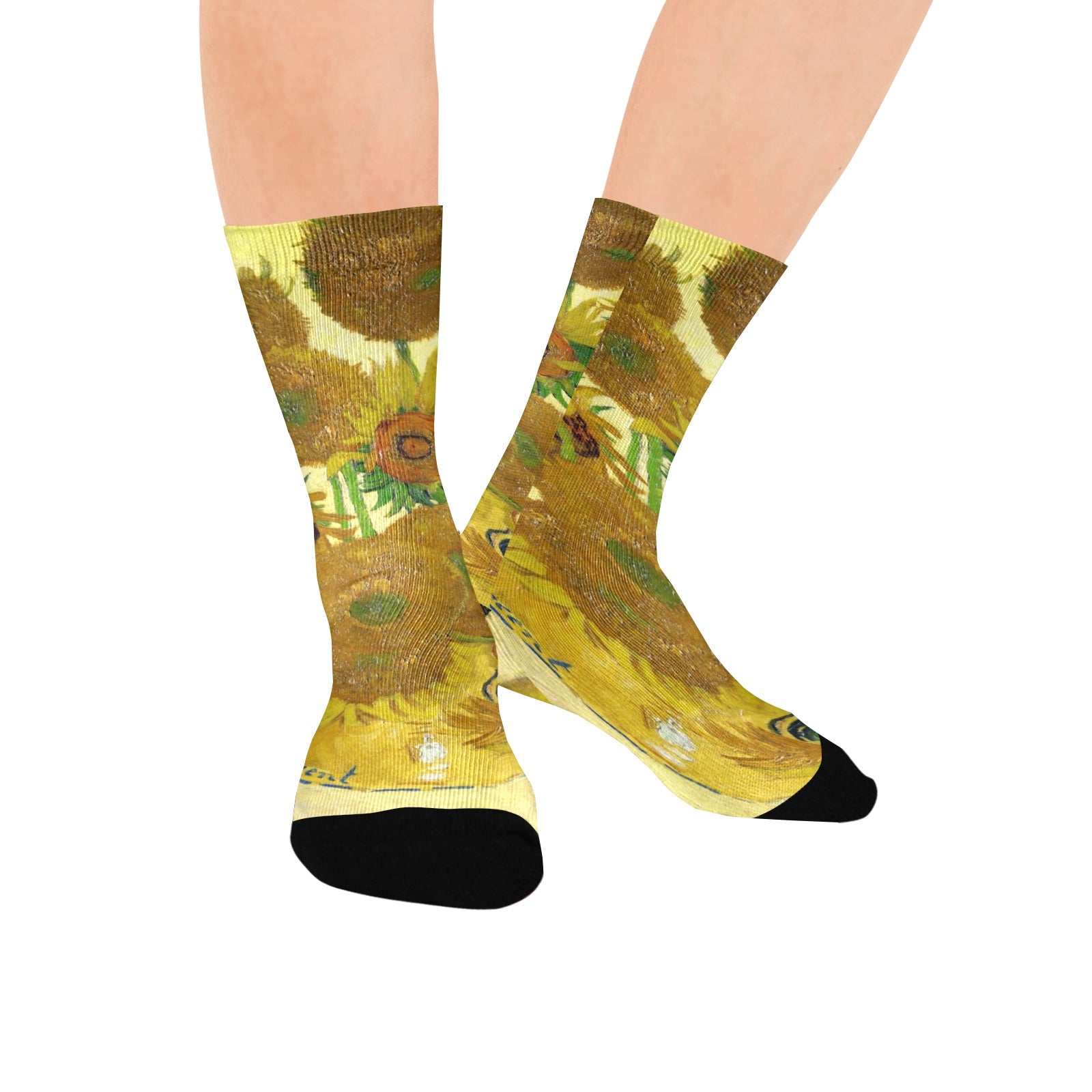 van gogh sunflower women's crew socks – Sole Design Studio