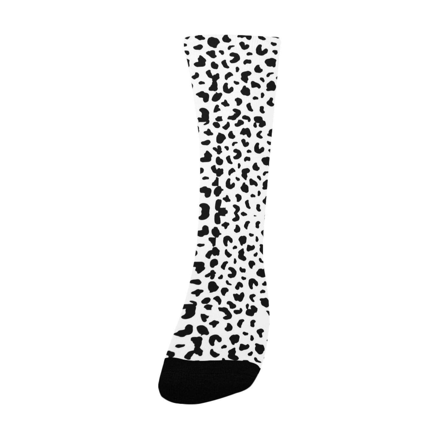 white leopard print women's crew socks – Sole Design Studio