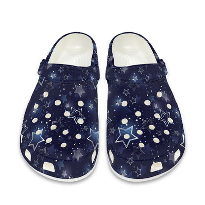 Silver Stars Women's Adult Clogs Shoes