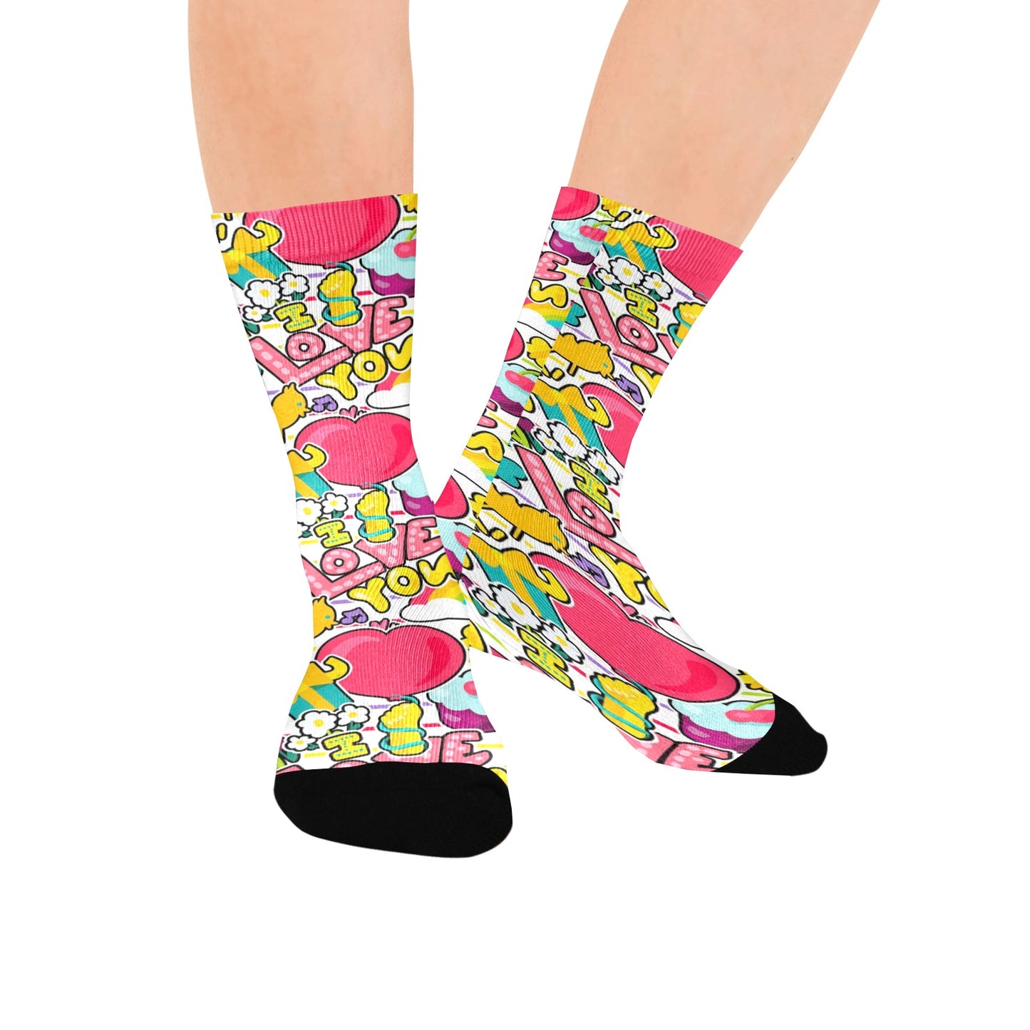 retro romantic women's crew socks – Sole Design Studio