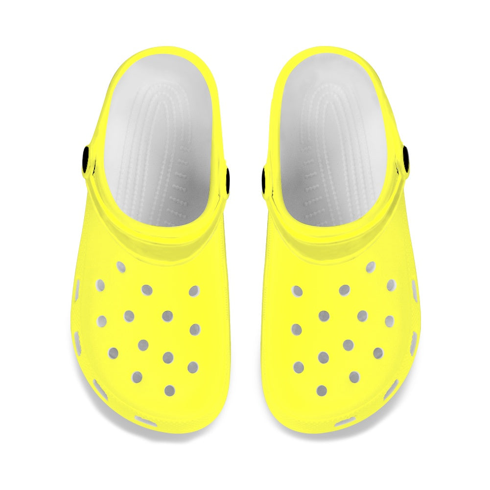 Lemon Yellow Women's Clogs Shoes