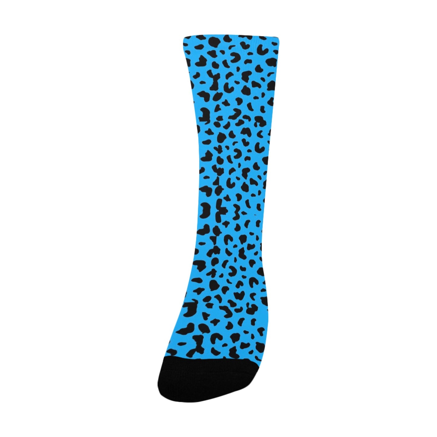 sky blue leopard women's crew socks – Sole Design Studio