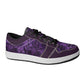 Purple Victorian Pattern Women's Vegan  Leather Sneakers