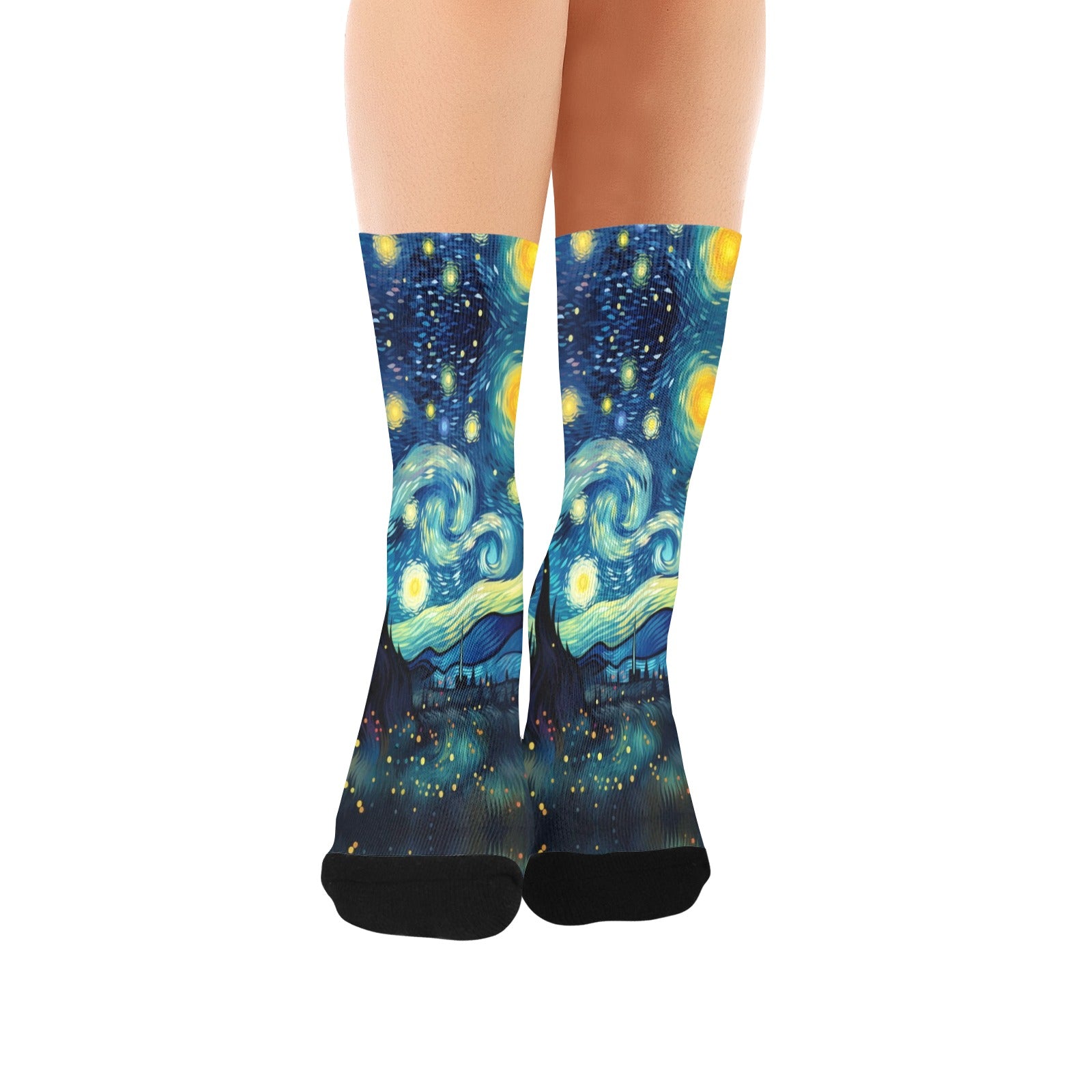 van gogh galaxy star women's crew socks – Sole Design Studio