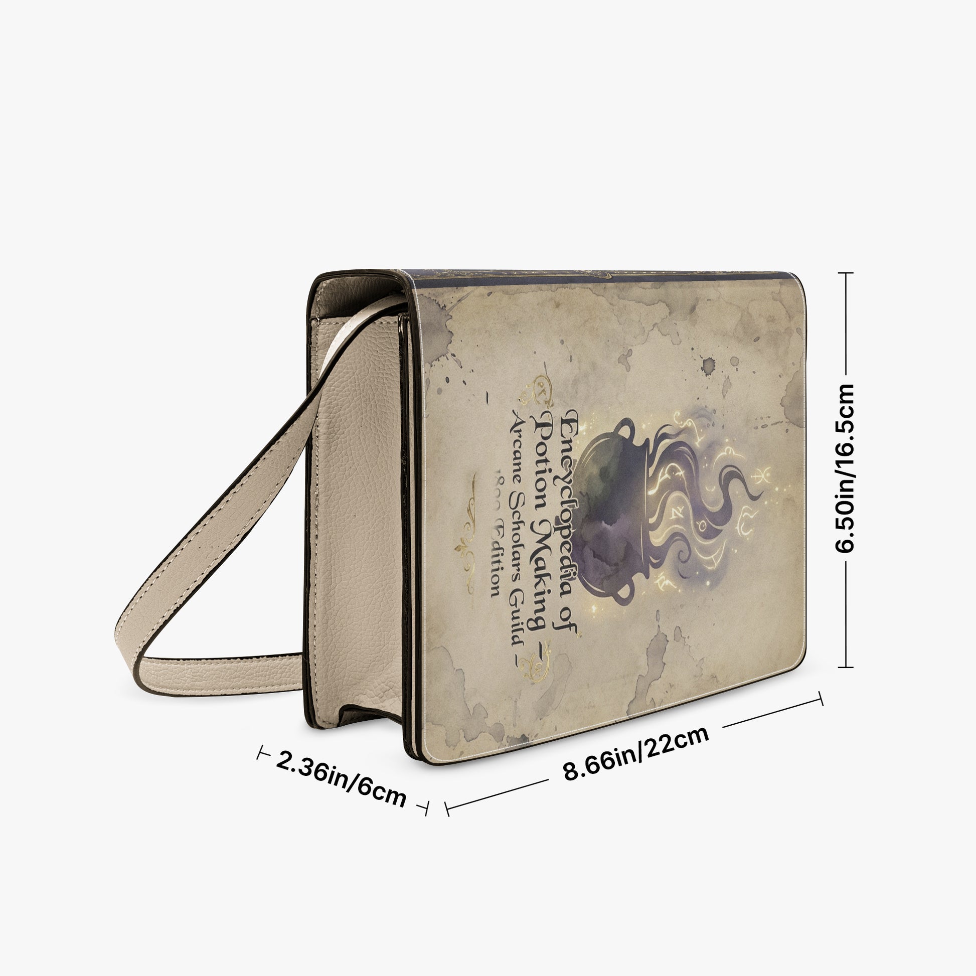 encyclopedia of potion making fantasy book-shaped crossbody bag vegan leather – Sole Design Studio