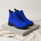 Royal Blue Suede Boots - READY TO SHIP