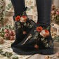 Still Life with Roses Women's Vegan Leather Combat Boots