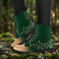 Magic Mushroom Women's Green Vegan Leather Combat Boots