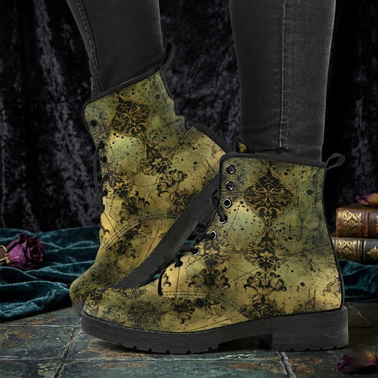 Baroque Splatter Elegance Women's Vegan Leather Boots