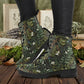 Cottagecore Green Witchy Women's Vegan Leather Combat Boots