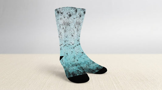 Teal, Black and Blue Socks - Custom Socks for Women Made in USA