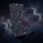 Silver Starry Night Digital Socks - Custom Socks for Women Made in USA