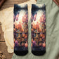 Butterfly Whimsical library Socks - Custom Socks for Women Made in USA