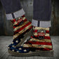 American Strong Distressed Women's Vegan Leather Combat Boots