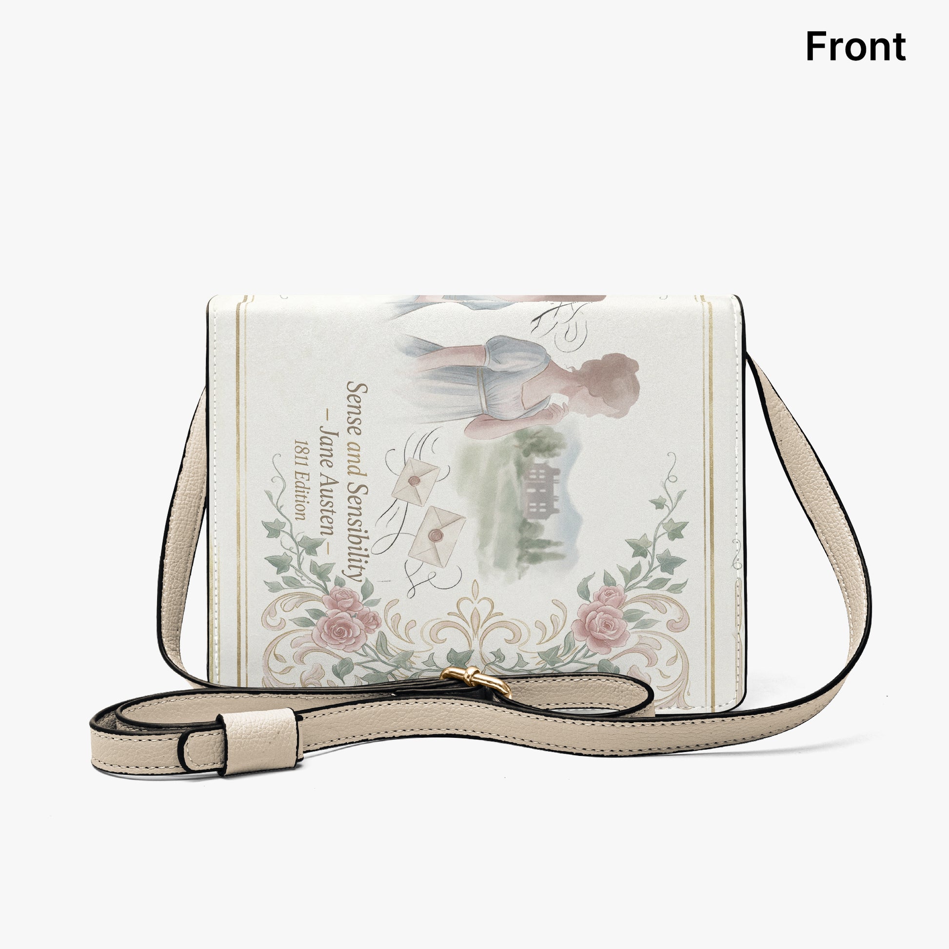 sense and sensibility jane austen book-shaped crossbody bag vegan leather – Sole Design Studio