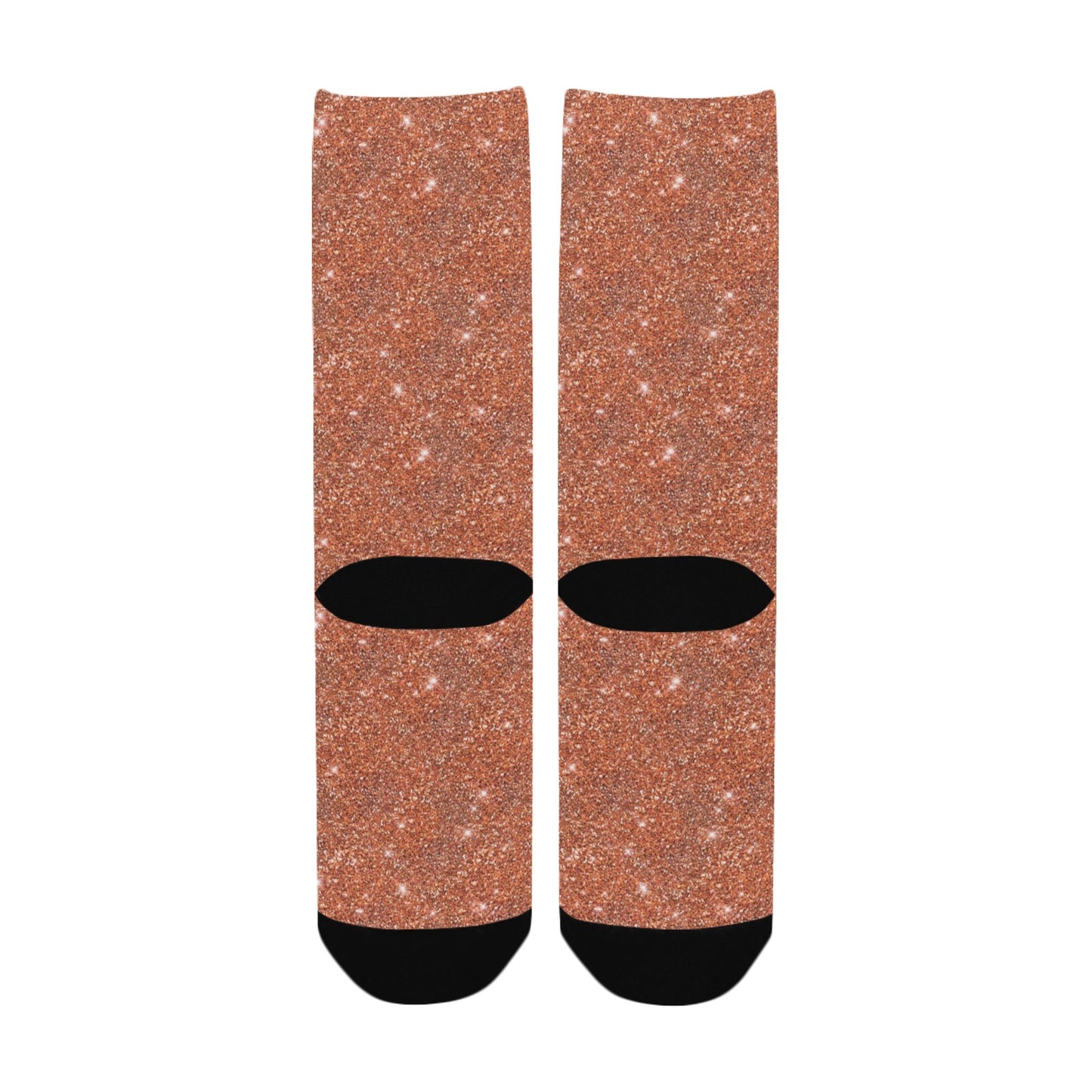 orange sparkle glitter women's crew socks – Sole Design Studio