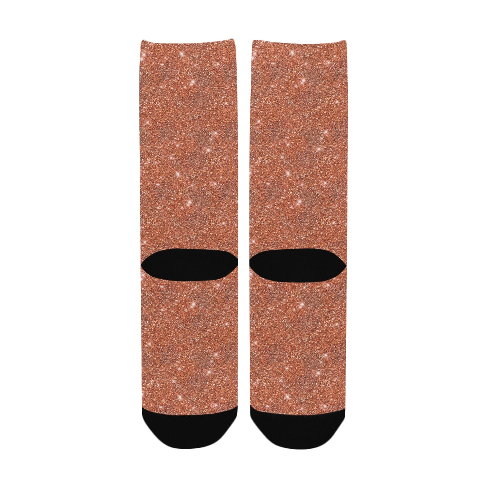 orange sparkle glitter women's crew socks – Sole Design Studio