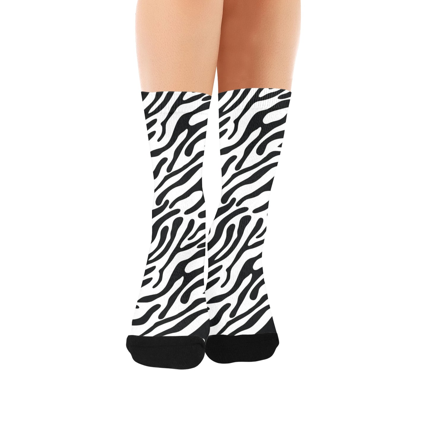 zebra stripe women's crew socks – Sole Design Studio