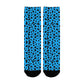 sky blue leopard women's crew socks – Sole Design Studio